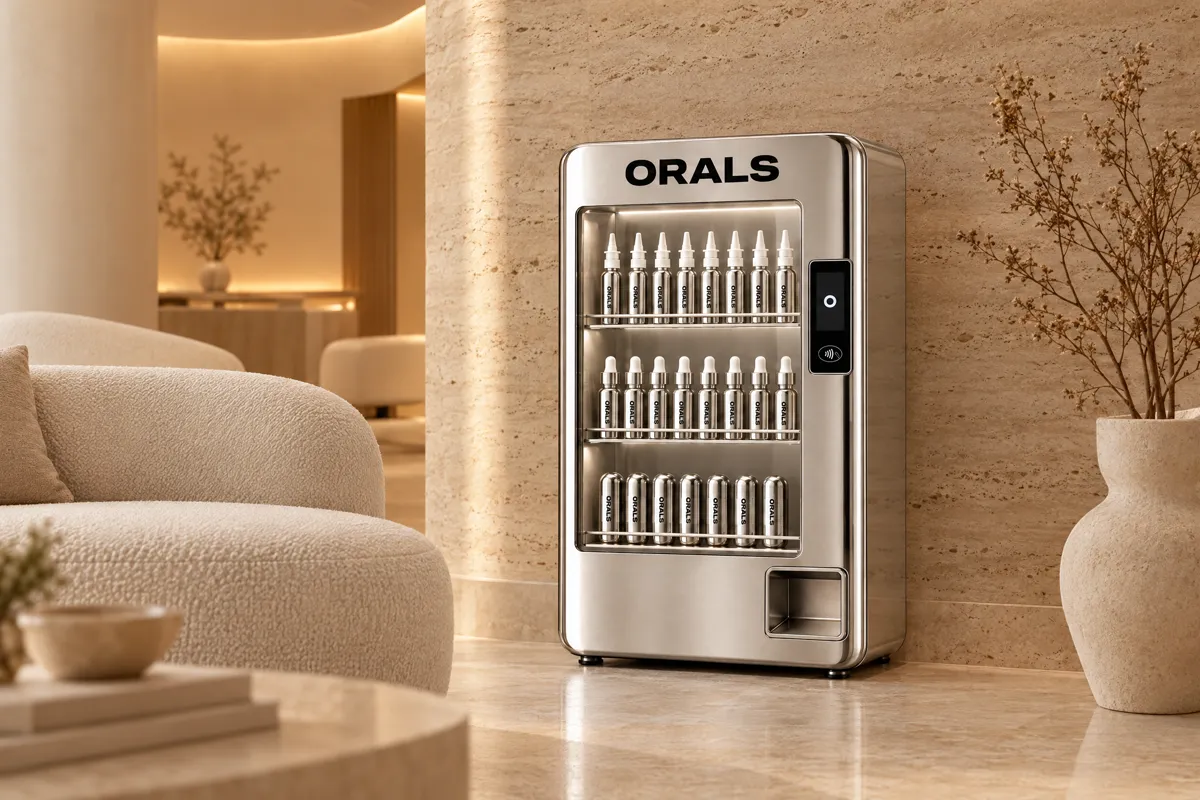 The ORALS machine in a calm med spa lounge